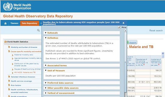 WHO Indicator Registry Example